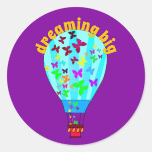 Adesivo Redondo Cartaz grande sonhando