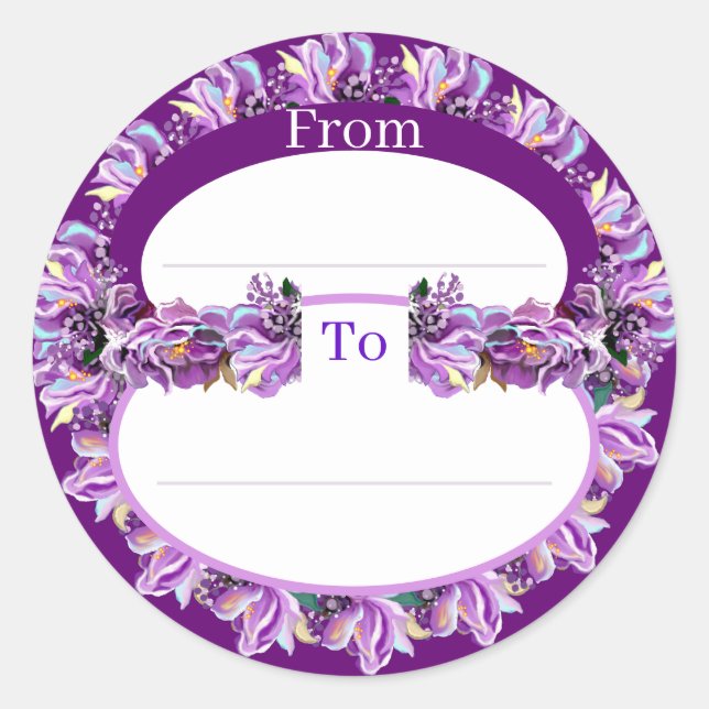 Adesivo Redondo Cartaz redondo clássico de alma roxa (Frente)