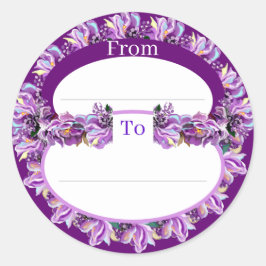 Adesivo Redondo Cartaz redondo clássico de alma roxa