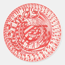 Adesivo Redondo Cartazes de balas de Natal felizes