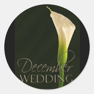 Adesivo Redondo Cartazes de casamento da calla Lily