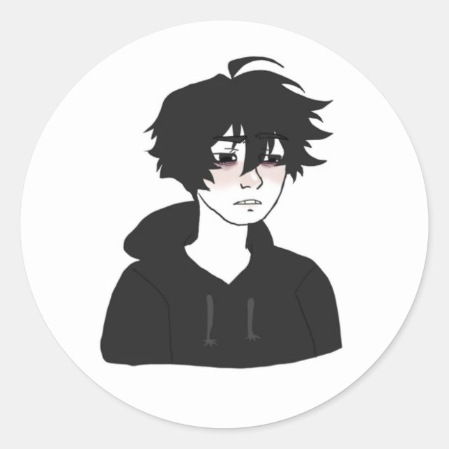 Adesivo Redondo Cartazes de doomer (Frente)