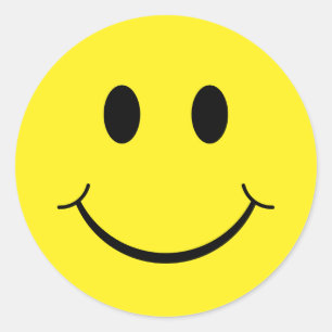 Adesivo Redondo Cartazes de rosto felizes