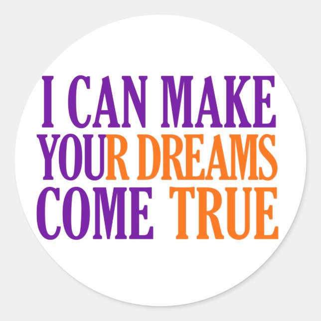 Adesivo Redondo Cartazes do Dream Maker (Frente)