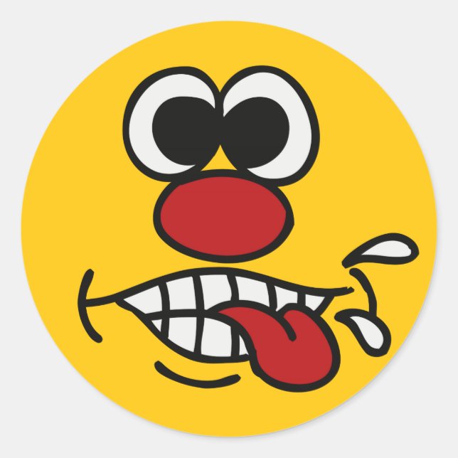 Adesivo Redondo Cartazes personalizados e engraçados (Frente)