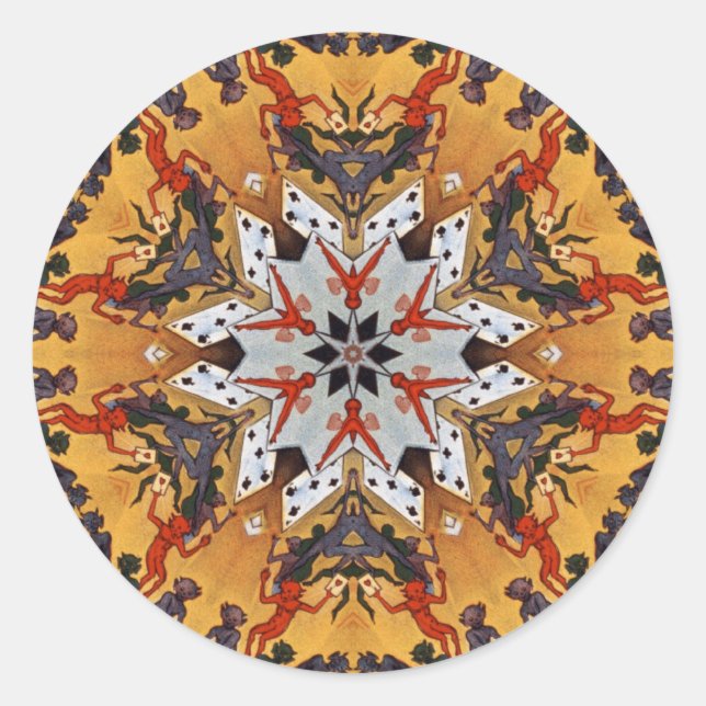 Adesivo Redondo Carter o Excelente Kaleidoscope (Frente)