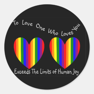 Adesivo Redondo Cartões alegres/lésbicas e presentes dos namorad