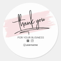 Cartões de agradecimentos de marca comercial