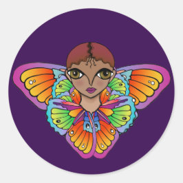 Adesivo Redondo cartões de agradecimentos Flat