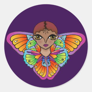 Adesivo Redondo cartões de agradecimentos Flat