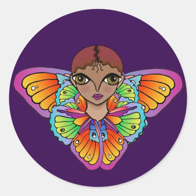 Adesivo Redondo cartões de agradecimentos Flat (Frente)