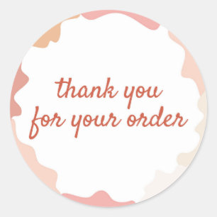 Adesivo Redondo cartões de agradecimentos para o cliente