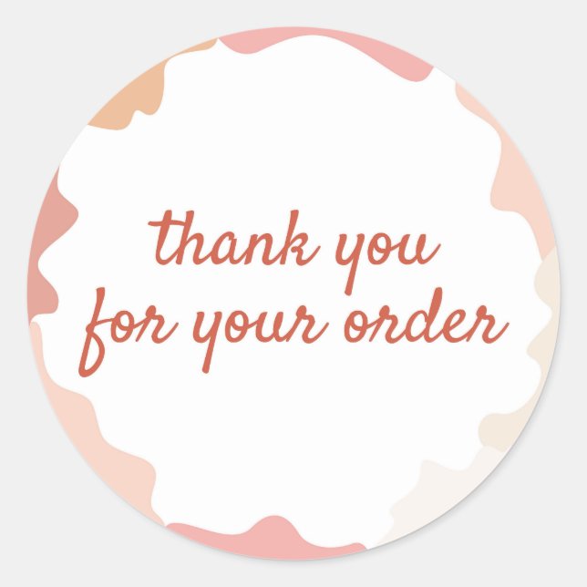 Adesivo Redondo cartões de agradecimentos para o cliente (Frente)