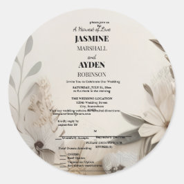 Adesivo Redondo Cartões de celebração de marco personalizáveis