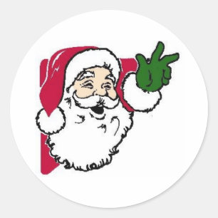Adesivo Redondo Cartões de Natal Envelope Selos