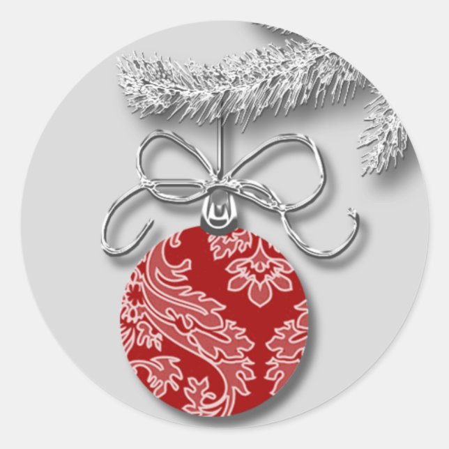 Adesivo Redondo Cartões de Natal Personalizáveis Envelope Selos (Frente)