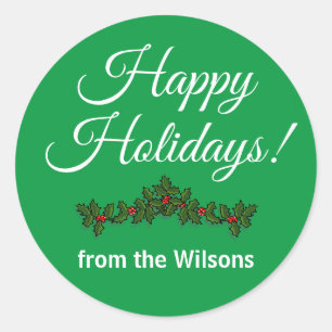 Adesivo Redondo Cartões de natal Sticker