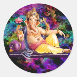 Adesivo Redondo Cartões de saudação Ganesha, Autocolantes, Cartões