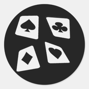 Adesivo Redondo Cartões loucos - B&W