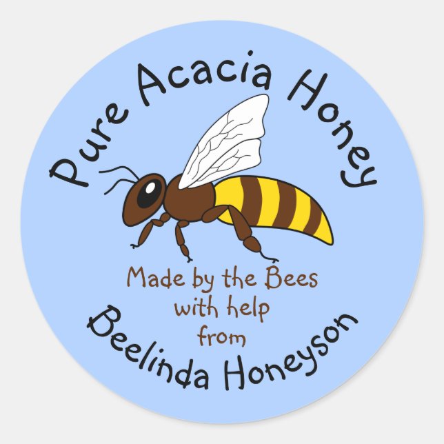 Adesivo Redondo Cartografia Acacia Honey Jar Label Stickers (Frente)