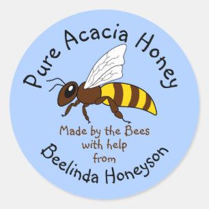 Adesivo Redondo Cartografia Acacia Honey Jar Label Stickers