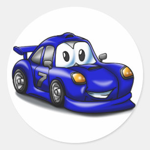 Adesivo Redondo Cartografia de carro do esporte Escolher cor de f
