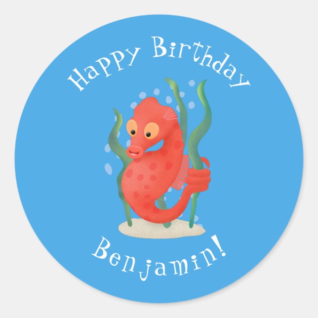 Adesivo Redondo Cartografia de cavalo-de-coleira-branca (Frente)