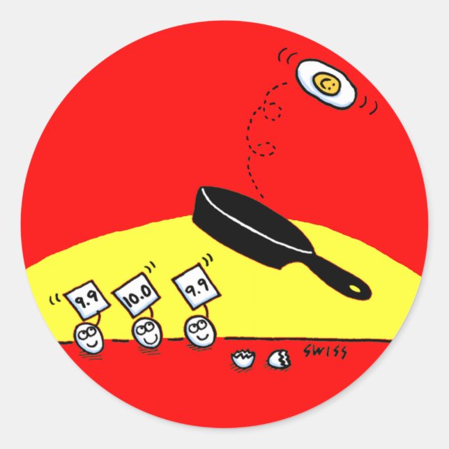 Adesivo Redondo Cartografia de ginástica engraçada (Frente)