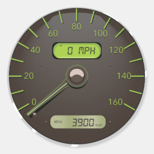 Adesivo Redondo Cartografia do acelerômetro de carro