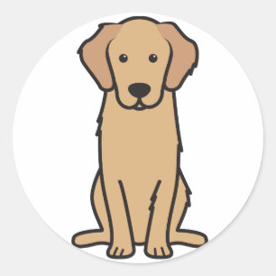 Adesivo Redondo Cartografia do ouro Retriever Dog