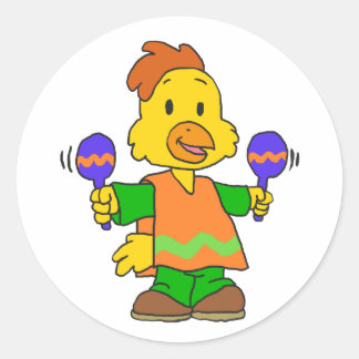 Adesivo Redondo Cartografia do Pintinho mexicano | Escolher cor de