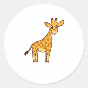 Adesivo Redondo Cartografia Girafa I Kids I Toddler Giraffe