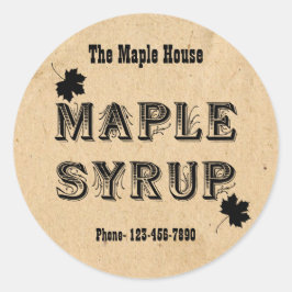 Adesivo Redondo Cartografia Personalizada Xarope Round Business St