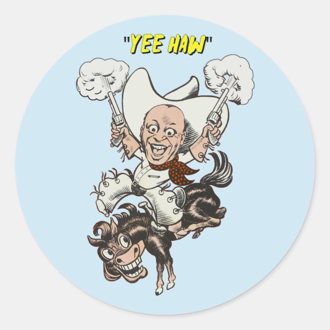 Adesivo Redondo Cartografia pistolas fotografadas a cavalo (Frente)