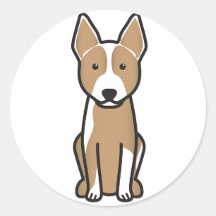 Adesivo Redondo Cartoon australiano de cães de gado