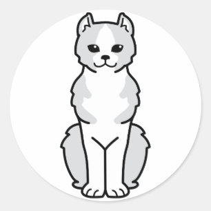 Adesivo Redondo Cartoon de Cat Kinkalow