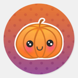 Adesivo Redondo Cartoon de Kawaii Halloween Bonito Design