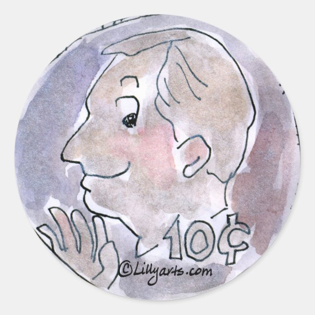 Adesivo Redondo Cartoon Dime Sticker (Frente)