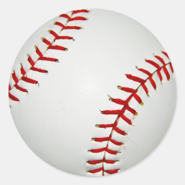 Adesivo Redondo Cartoon Drawn American Baseball (Frente)