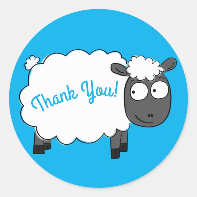 Adesivo Redondo Cartoon Festa de aniversário (Frente)