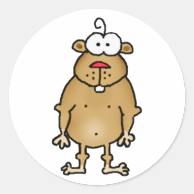 Adesivo Redondo Cartoon Gopher Stickers (Frente)