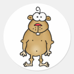 Adesivo Redondo Cartoon Gopher Stickers