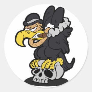 Adesivo Redondo Cartoon Griffon  escolher cor de fundo