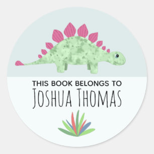 Adesivo Redondo Cartoon Kids de Cartoon Azul e Bonitos