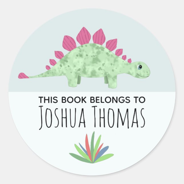 Adesivo Redondo Cartoon Kids de Cartoon Azul e Bonitos (Frente)