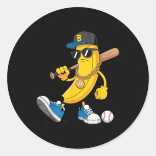 Adesivo Redondo Cartoon legal do jogador de beisebol, Visto de Ban