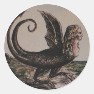 Adesivo Redondo Cartoon Marie Antoinette ~ Stickers