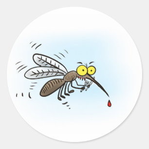 Adesivo Redondo Cartoon mosquito engraçado.jpg