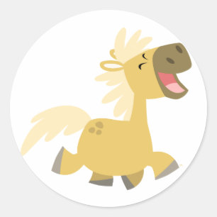 Adesivo Redondo Cartoon Pony Sticker Rindo