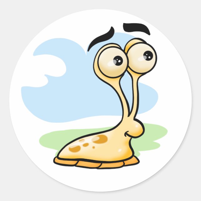 Adesivo Redondo Cartoon Slug (Frente)